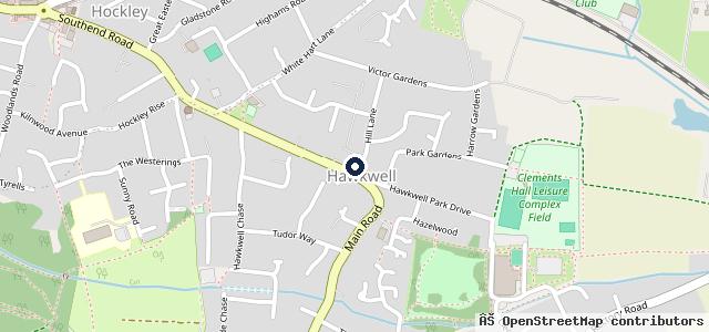Map showing the location of White Hart Service Station