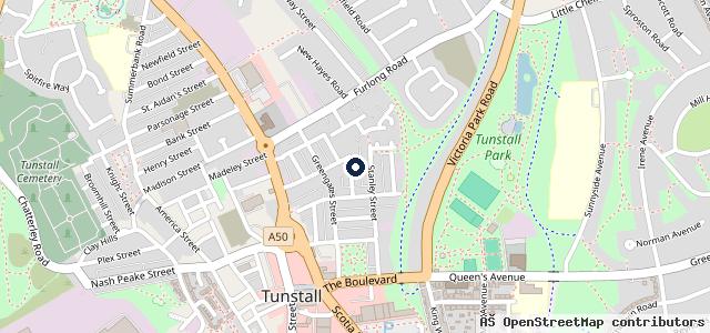Map showing the location of Wilks Street Garage MOT Test Centre