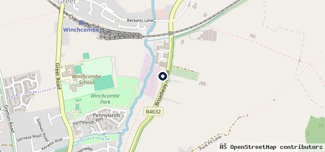 Map showing the location of Winchcombe Garage Ltd
