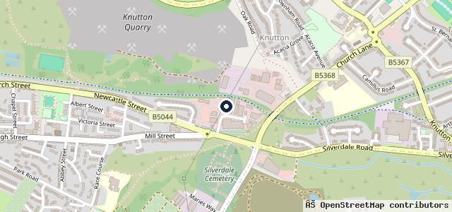 Map showing the location of Newcastle Test Centre