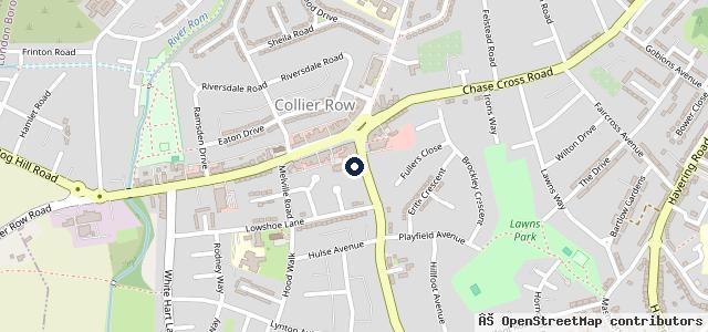 Map showing the location of Romford Mazda