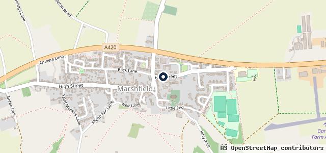 Map showing the location of Central Garage
