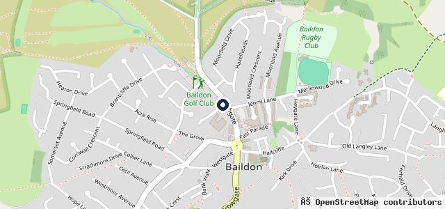 Map showing the location of Baildon Moor Garage