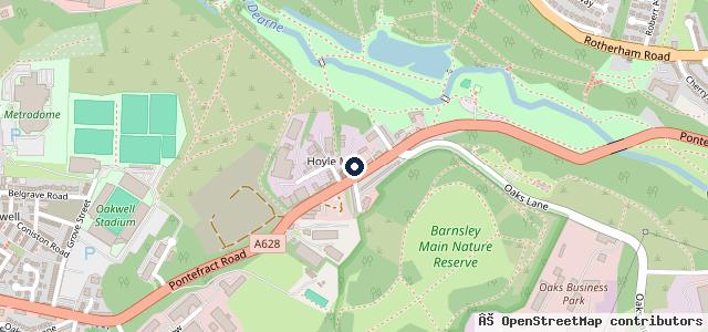 Map showing the location of Barnsley Auto Centre