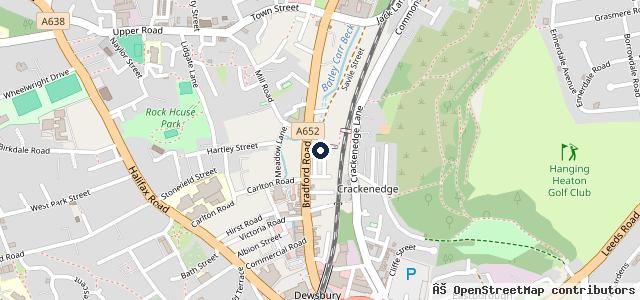 Map showing the location of Batley High Performance Centre