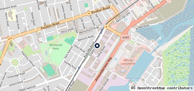 Map showing the location of Copse Road Garage