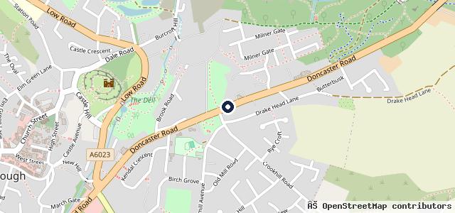 Map showing the location of Doncaster Road Tyre & Exhaust Centre