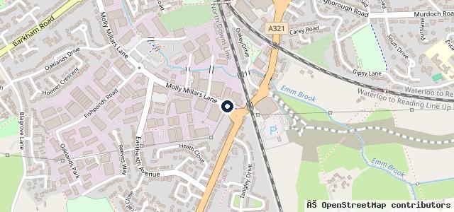 Map showing the location of Eden Hyundai - Wokingham