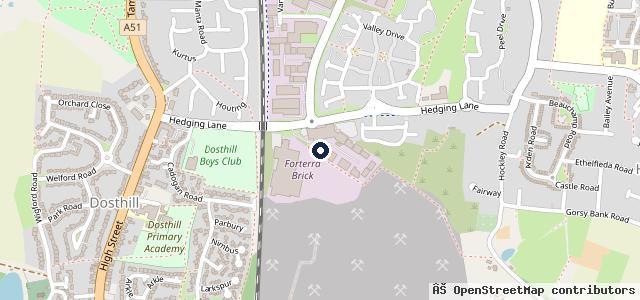Map showing the location of Forge auto repairs ltd