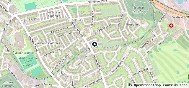 Map showing the location of Raeburn Autos