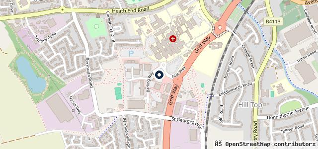 Map showing the location of Jeep Research Garage Nuneaton