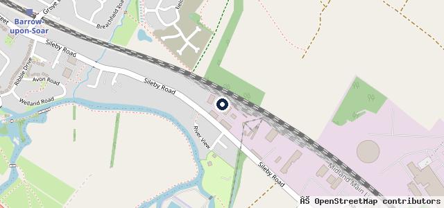 Map showing the location of Robinsons Garage