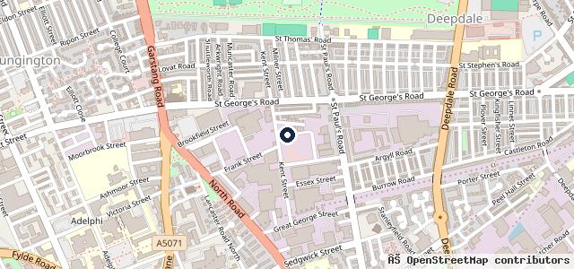 Map showing the location of Preston Recovery