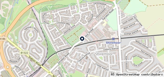 Map showing the location of Shiremoor Cars & Commercials