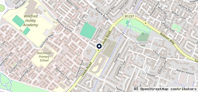 Map showing the location of Springfield Garage