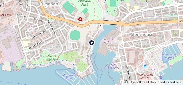 Map showing the location of West Hoe Garage Ltd