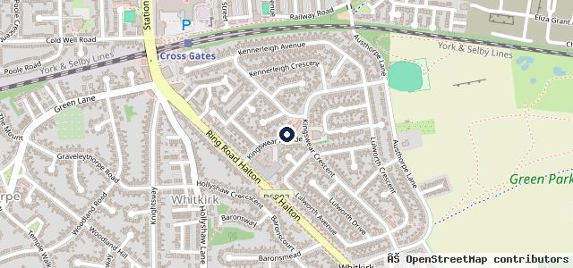 Map showing the location of Whitkirk Motors