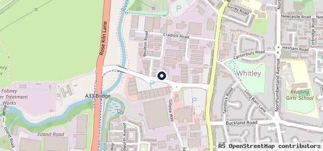 Map showing the location of Kwik Fit - Reading - Rose Kiln Lane