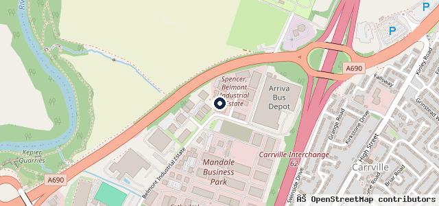 Map showing the location of A690 Service Centre and Bodyshop