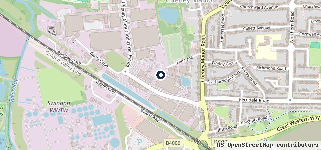 Map showing the location of Allen Ford Swindon