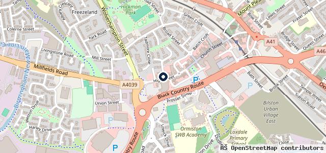 Map showing the location of Bilston Motor Spares