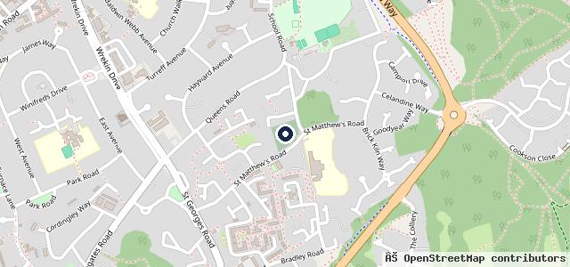 Map showing the location of Donnington Wood Mot Test Centre