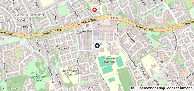 Map showing the location of Enterprise MOT Centre