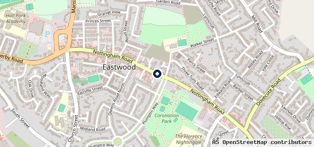 Map showing the location of Eden Tyres & Servicing