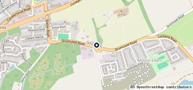 Map showing the location of Gartcosh Motors