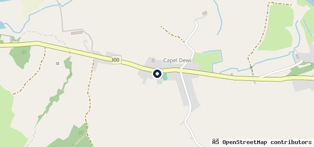 Map showing the location of Gerynant Garage