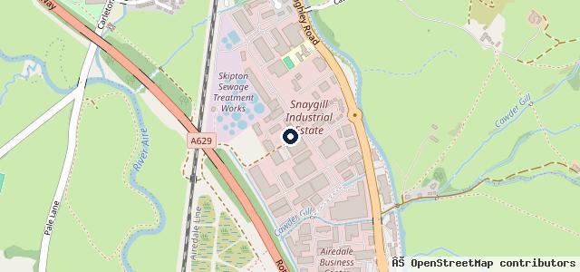 Map showing the location of GSF Car Parts (Skipton)