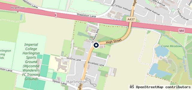 Map showing the location of Jet M O T Centre (Harlington Auto Care)