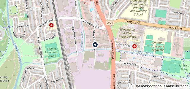 Map showing the location of Ryders of Warrington KGM & HYUNDAI