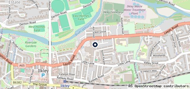 Map showing the location of Ilkley MOT & Service Station