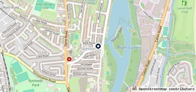 Map showing the location of J Howard MOT Centre