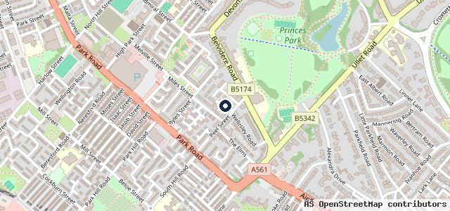 Map showing the location of Threlfall Autos