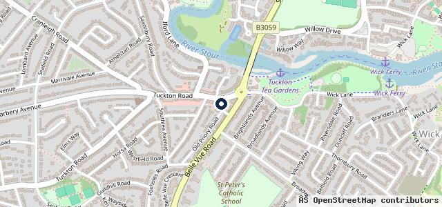 Map showing the location of Penton Bournemouth East