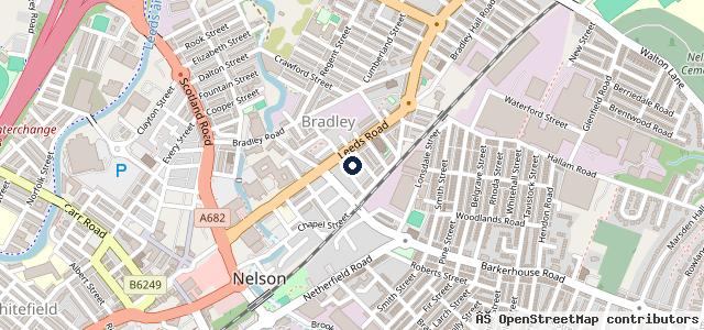 Map showing the location of Kwik Fit - Nelson