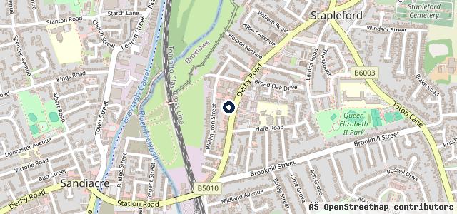 Map showing the location of Kwik Fit
