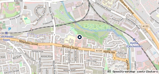 Map showing the location of Lookers Ford Colchester