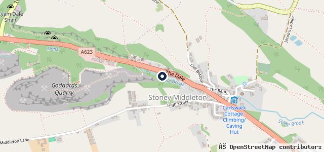 Map showing the location of Lovers Leap Garage