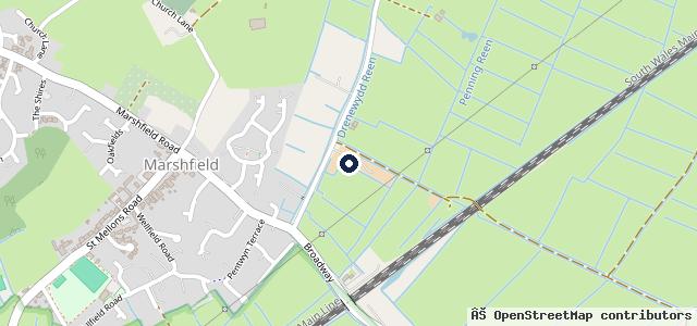 Map showing the location of Marshfield Motors