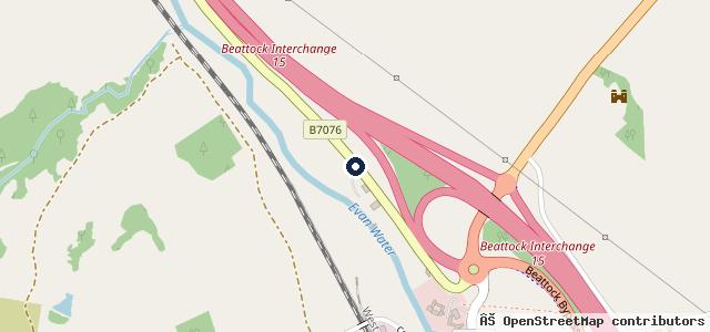 Map showing the location of MCM garage services