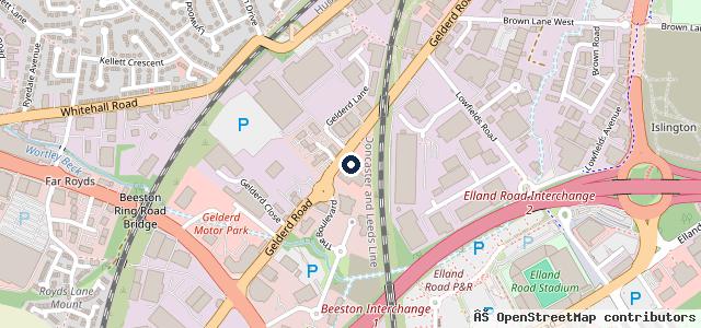 Map showing the location of Mercedes-Benz of Leeds