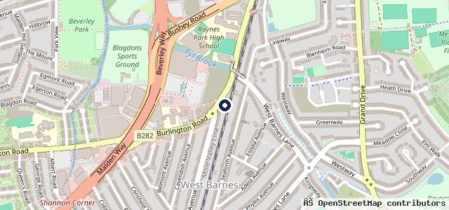 Map showing the location of Albany House