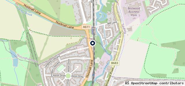Map showing the location of Hucknall Lane Service Centre Ltd
