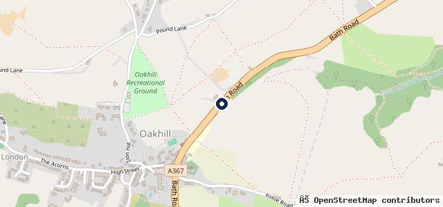 Map showing the location of Oakhill Garage
