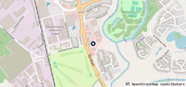 Map showing the location of Arnold Clark Irvine BMW