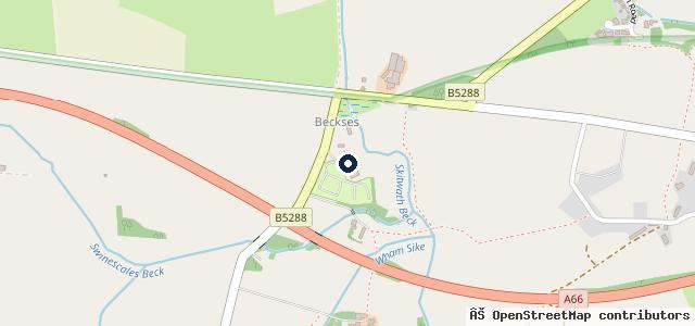 Map showing the location of Beckses Garage