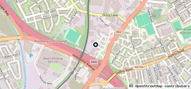 Map showing the location of Blue Star Automotive ( Vehicle Service and Repairs, Mots arranged)